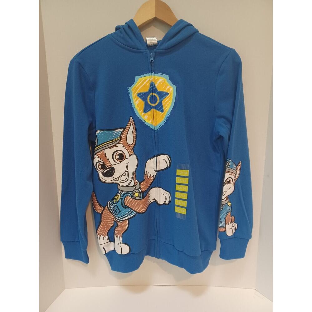 NWT Paw Patrol Hooded‎ Zip Up Sweatshirt Kids 12-14